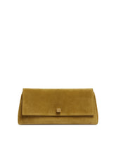 Clutch Audrey In Suede Verde - KHAITE | PLP | Antonia