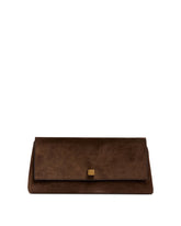 Brown Suede Audrey Clutch - KHAITE WOMEN | PLP | Antonia