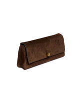 Brown Suede Audrey Clutch - KHAITE WOMEN | PLP | Antonia