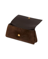 Brown Suede Audrey Clutch | PDP | Antonia