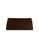 Brown Suede Audrey Clutch | PDP | Antonia