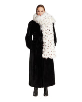 Black Long Shearling Coat | PDP | Antonia