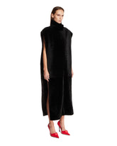 Black Shearling Cape | PDP | Antonia