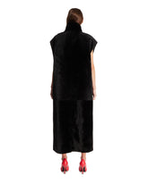 Black Shearling Cape | PDP | Antonia