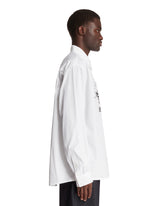 White Runway Print Relaxed Fit Shirt | PDP | Antonia