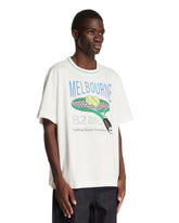 White Runway Tennis Print T-Shirt | PDP | Antonia