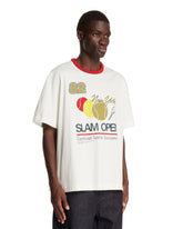 White Runway Tennis Print T-Shirt | PDP | Antonia