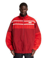 Red Colour-Block Runway Track Jacket | PDP | Antonia