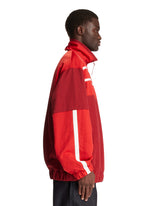 Red Colour-Block Runway Track Jacket | PDP | Antonia