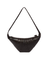 Brown Medium Leather Croissant Bag | PDP | Antonia