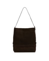 Brown Large Leather Belted Bag | PDP | Antonia