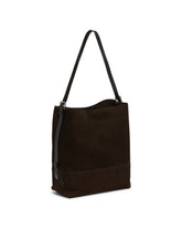 Brown Large Leather Belted Bag | PDP | Antonia