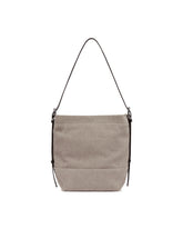 Beige Canvas Belted Bag | PDP | Antonia