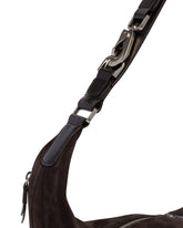 Brown Quiver Clip Suede Bag | PDP | Antonia
