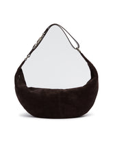 Brown Quiver Clip Suede Bag | PDP | Antonia
