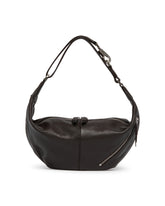 Brown Leather Quiver Clip Bag | PDP | Antonia