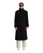Black Wool Wrap Coat | PDP | Antonia