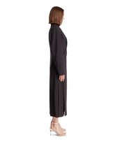 Black Oversized Wool Wrap Coat | PDP | Antonia