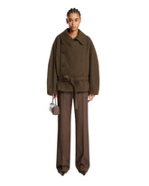Brown Short Wrap Coat | PDP | Antonia