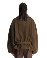 Brown Short Wrap Coat | PDP | Antonia