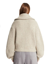 Cardigan In Alpaca Con Zip Beige | PDP | Antonia