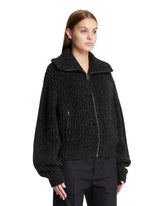 Cardigan Con Zip Grigio | PDP | Antonia