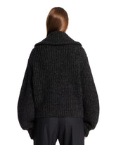 Cardigan Con Zip Grigio | PDP | Antonia