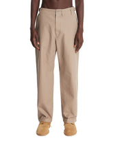 Pantaloni Barrel In Cotone Beige | PDP | Antonia