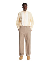 Pantaloni Barrel In Cotone Beige | PDP | Antonia