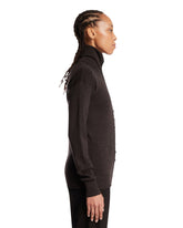 Brown Wool Buttoned Sweater | PDP | Antonia