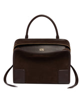 Borsa Amazona 180 Media in Suede Marrone | PDP | Antonia