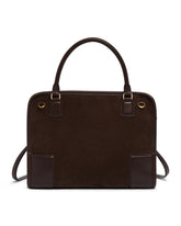 Borsa Amazona 180 Media in Suede Marrone | PDP | Antonia