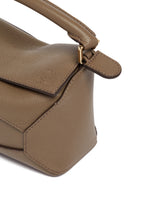 Brown Mini Puzzle Leather Bag | PDP | Antonia