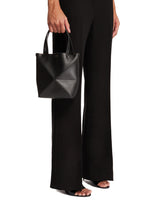 Black Small Large Puzzle Fold Tote | PDP | Antonia