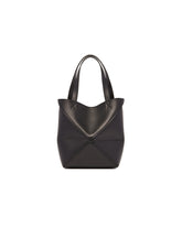 Black Small Large Puzzle Fold Tote | PDP | Antonia