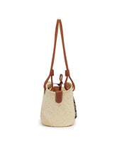 Beige Small Anagram Basket Bag | PDP | Antonia
