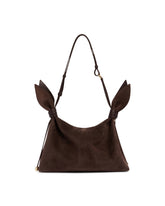 Borsa Scarf Media In Suede Marrone | PDP | Antonia