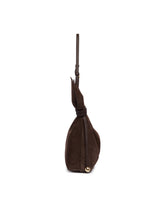 Borsa Scarf Media In Suede Marrone | PDP | Antonia