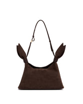 Borsa Scarf Media In Suede Marrone | PDP | Antonia