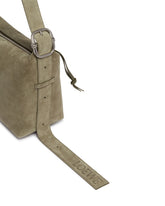 Green Leather Loop Media Hobo Bag | PDP | Antonia