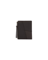 Gray Leather Compact Puzzle Wallet | PDP | Antonia