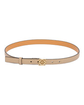 Beige Pebble Leather Belt | PDP | Antonia