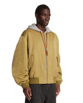 Green Technical Fabric Bomber Jacket | PDP | Antonia