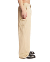 Beige Cotton Twill Trousers | PDP | Antonia
