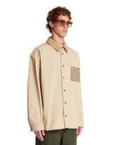 Giacca-camicia In Tela Di Cotone Beige | PDP | Antonia