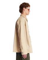 Giacca-camicia In Tela Di Cotone Beige | PDP | Antonia