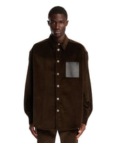 Brown Cotton Velvet Shirt-Jacket | PDP | Antonia