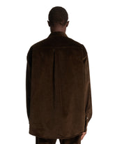 Brown Cotton Velvet Shirt-Jacket | PDP | Antonia