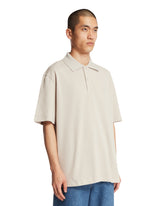 Gray Cotton Anagram Polo Shirt | PDP | Antonia