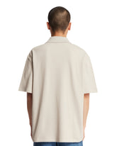 Gray Cotton Anagram Polo Shirt | PDP | Antonia